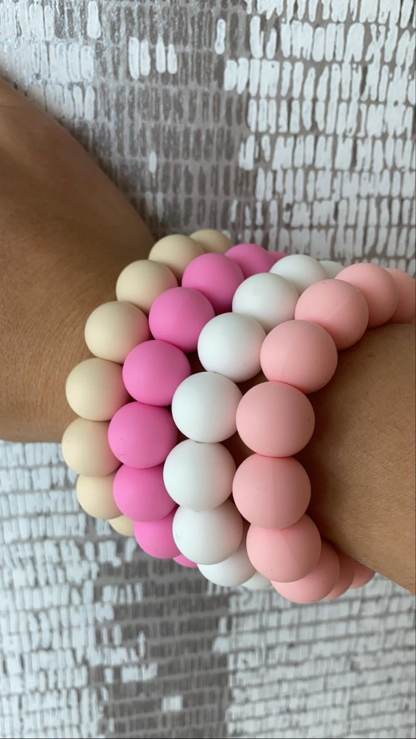 Pebble Rubber Bracelets