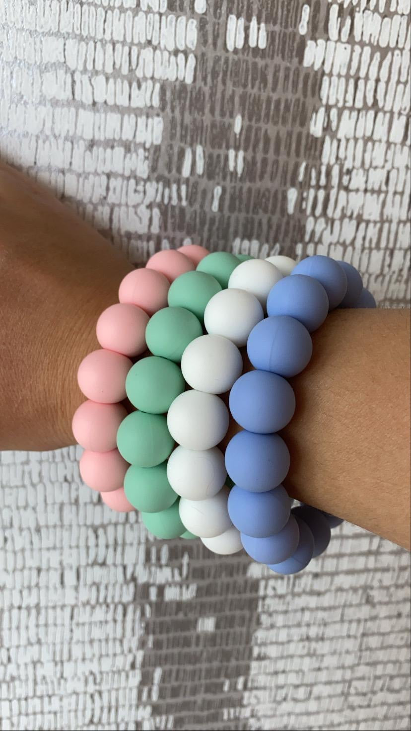 Pebble Rubber Bracelets