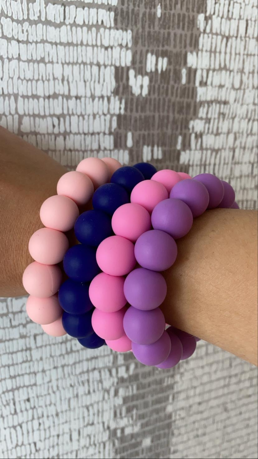 Pebble Rubber Bracelets