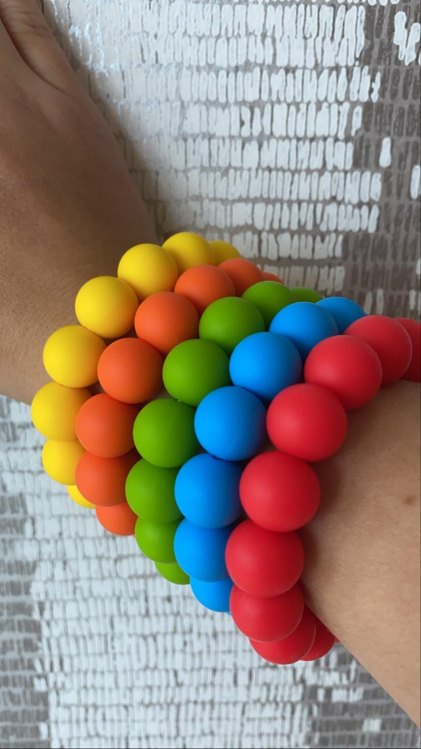 Pebble Rubber Bracelets