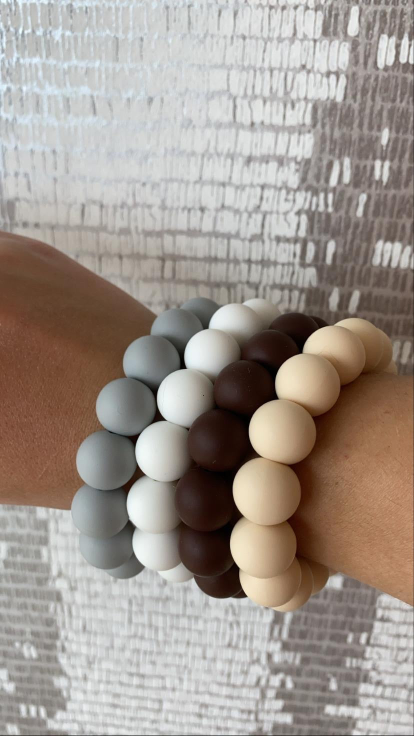Pebble Rubber Bracelets