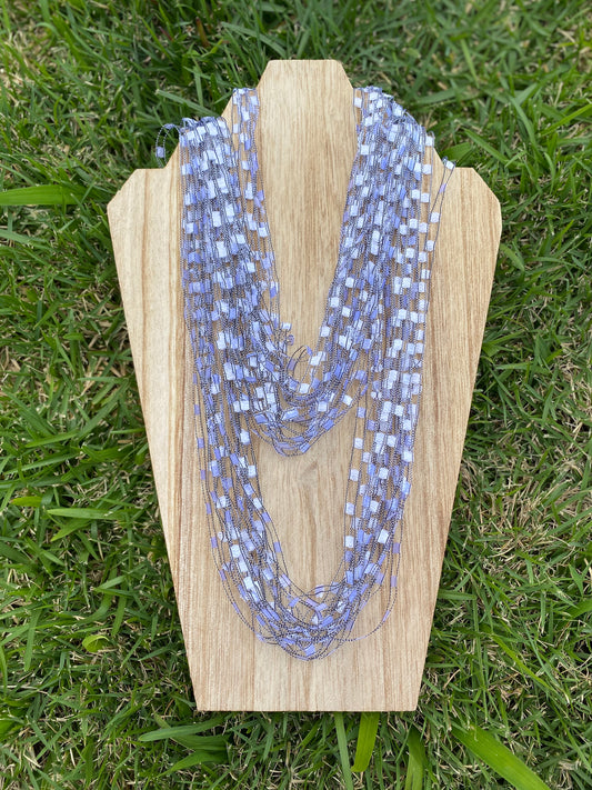 Short fabric necklace