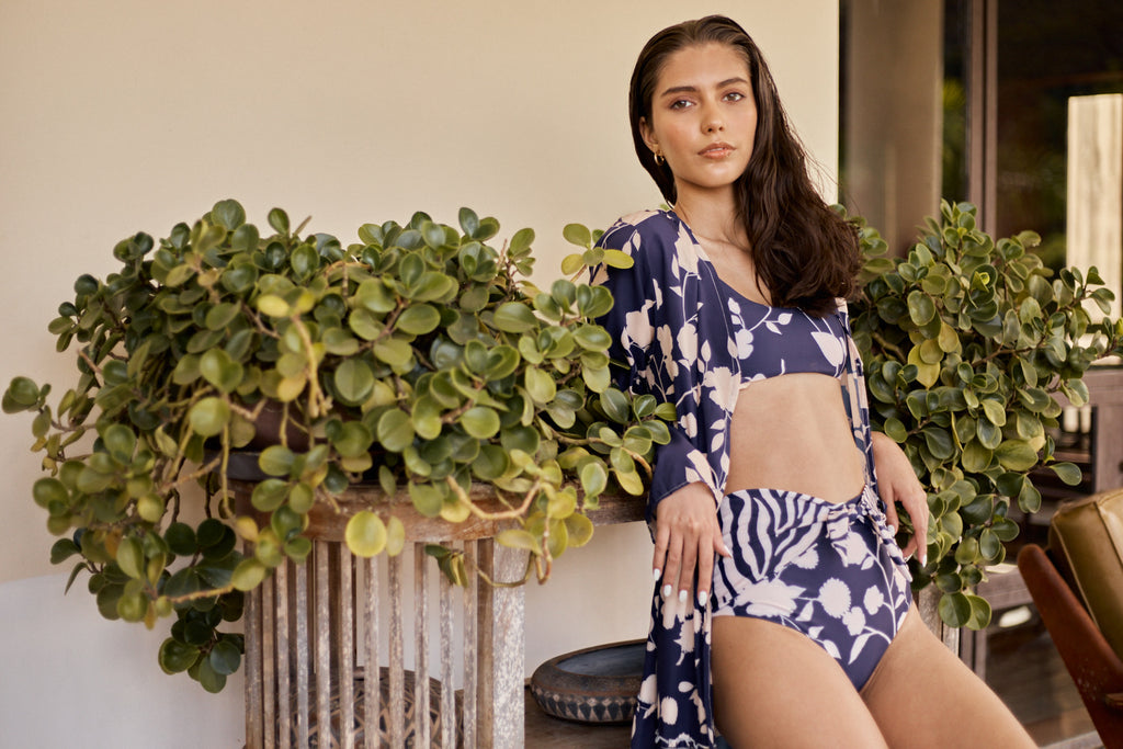 SET FRANCISQUI BLUE FLOWERS