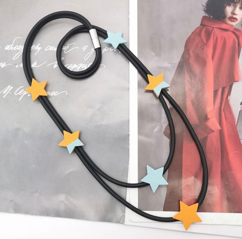 Short Orange & Blue Solids Stars